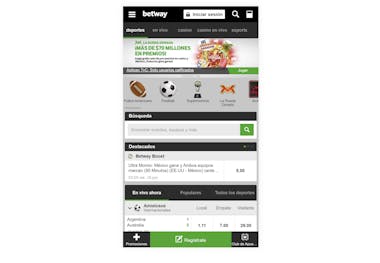 Plataforma móvil Betway