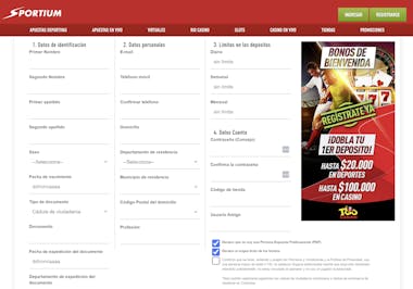 Sportium Colombia Registro