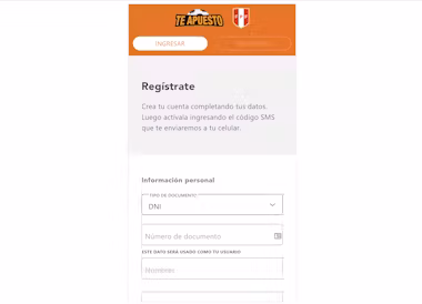 CÓMO REGISTRARME EN TE APUESTO