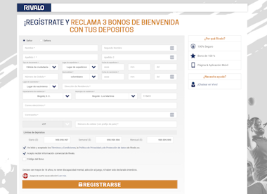 Rivalo Colombia Registro