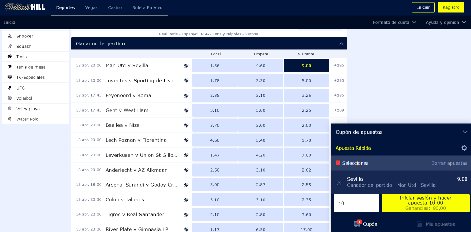 William Hill apuestas