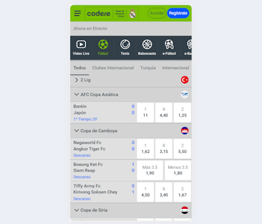 APUESTAS EN VIVO CODERE&nbsp;