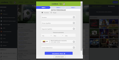 CÓMO REGISTRARSE CODERE COLOMBIA